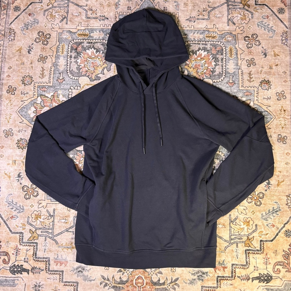 Lululemon Mens City Sweat Pullover Hoodie Black Medium Gym Athletic Outdoors